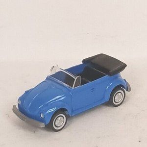 Busch Volkswagon Beetle 1200 Cabrio VW Diecast 1:87 Scale Blue Vintage Germany